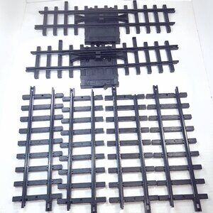 New Bright Train G Scale track 1986 plastic 6 pieces total stop switch straight